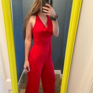 Red jumpsuit